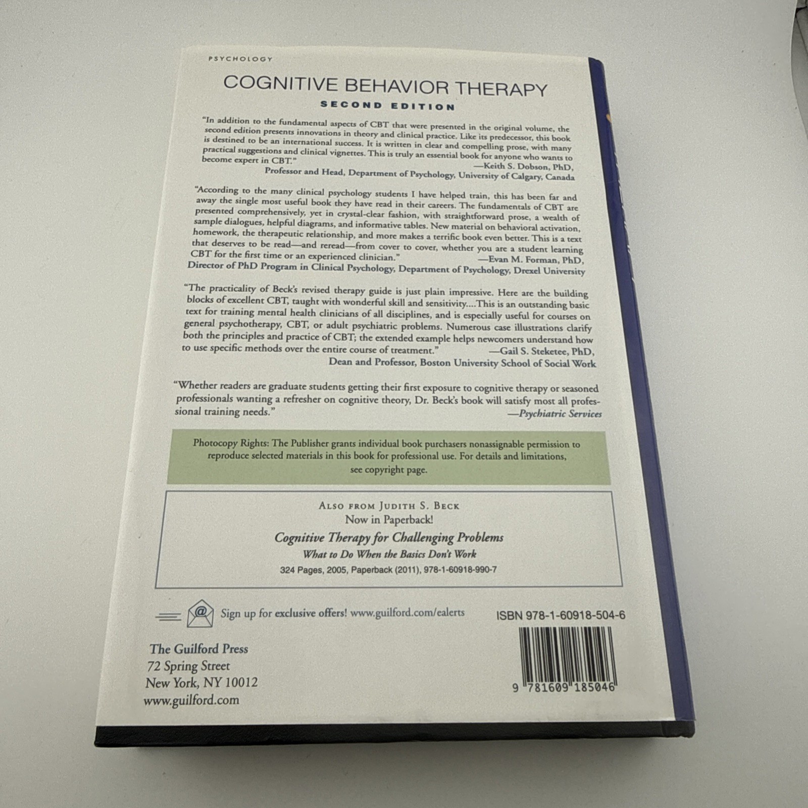 Cognitive Behavior Therapy, Second Edition: Basics and Beyond, , Judith S. Beck,
