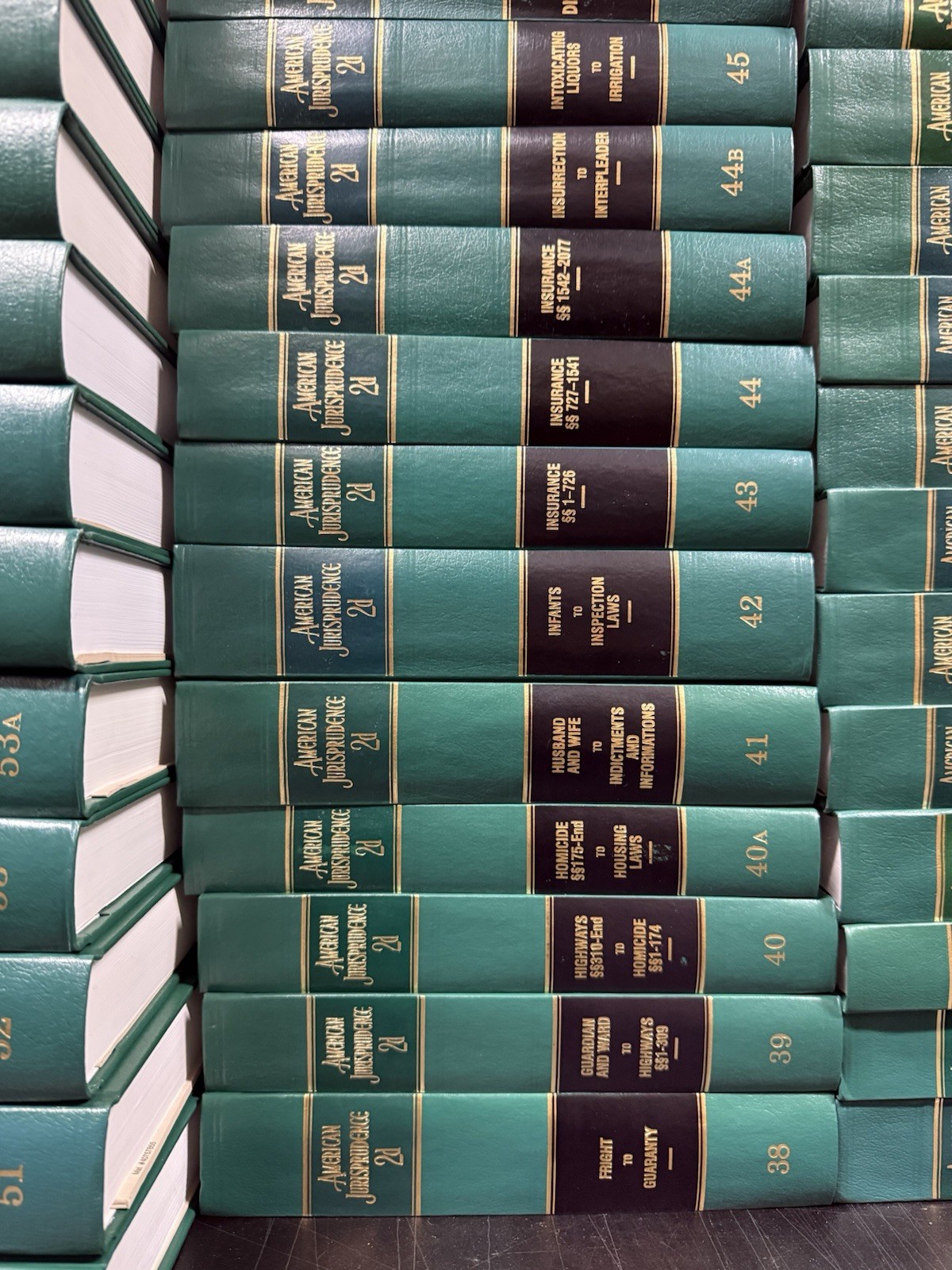 147 Volumes American Jurisprudence 2d Law Books Set Good Condition