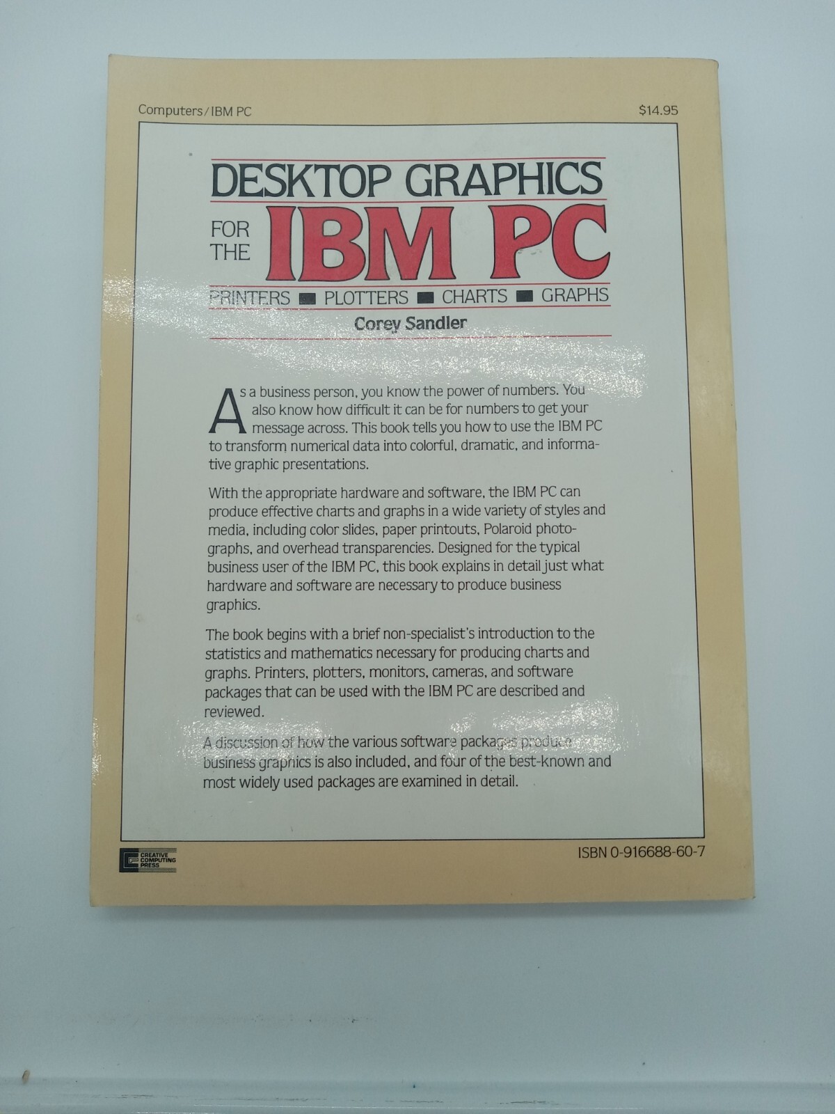 1984 book Desktop Graphics for IBM PC Printers Plotters Charts Graphs by Sandler