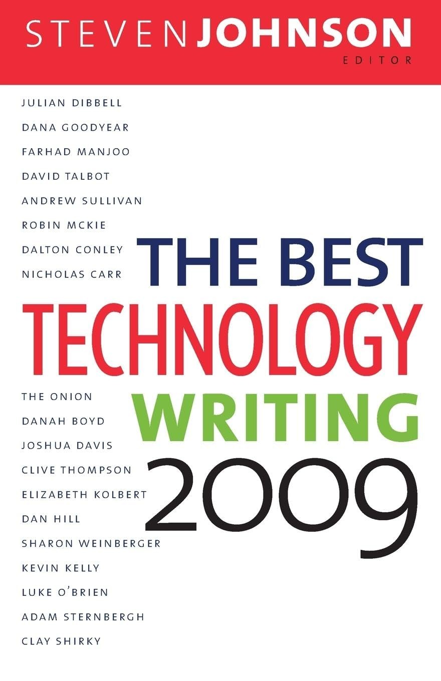 Best Technology Writing (2009) by Steven Johnson