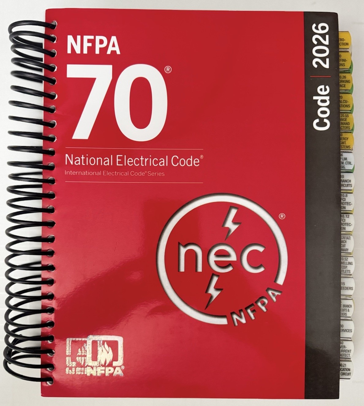 PRE-TABBED – NFPA 70 NEC 2026 National Electrical Code Spiral Bound Textbook