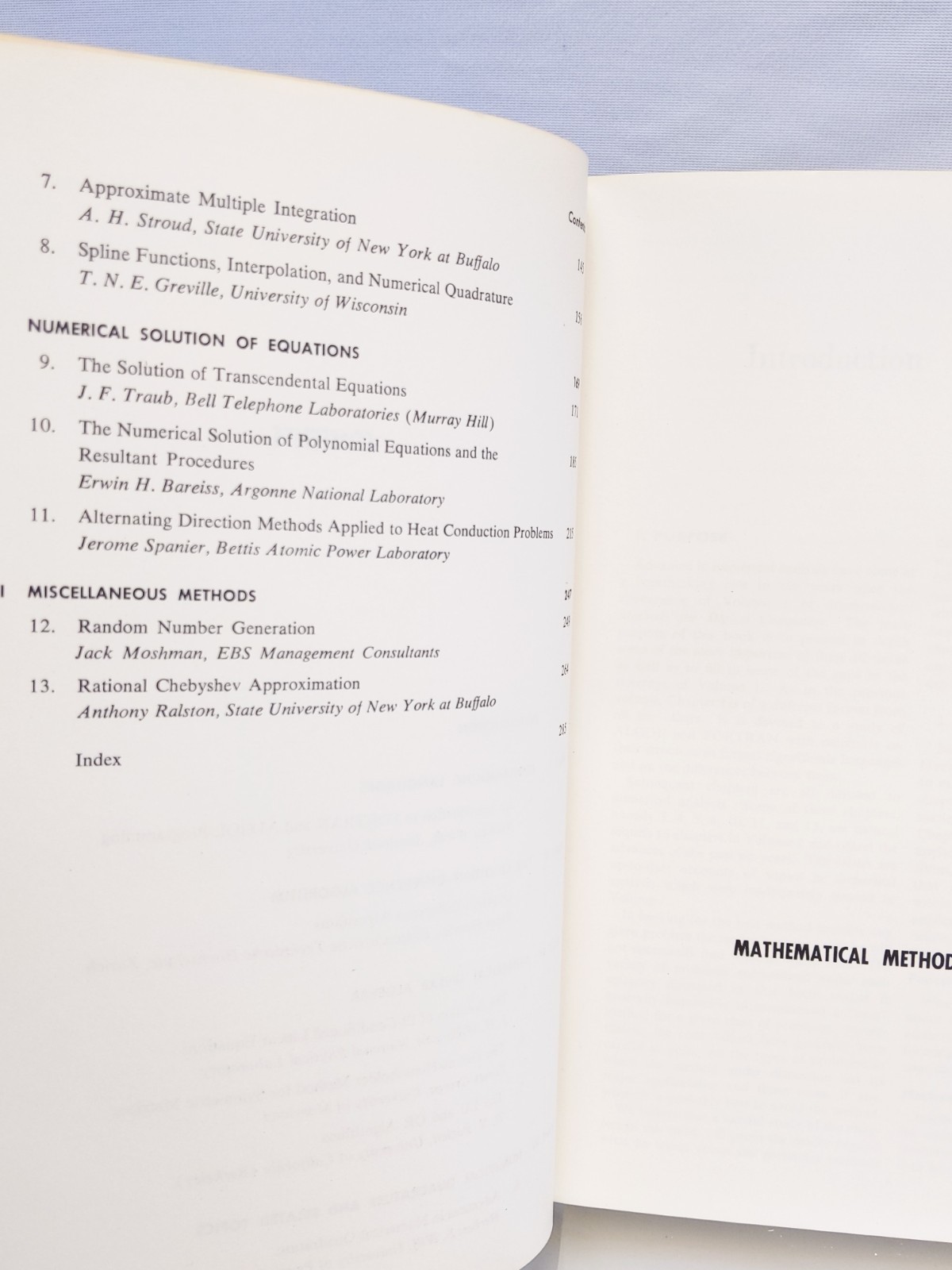Mathematical Methods for Digital Computers By Anthony Ralston 2 Volume Set HCDJ