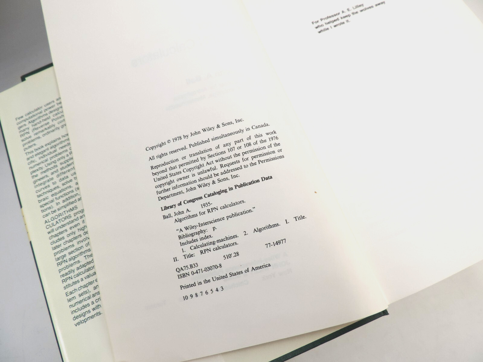 Algorithms for RPN Calculators HC/DJ John A Ball (1978)