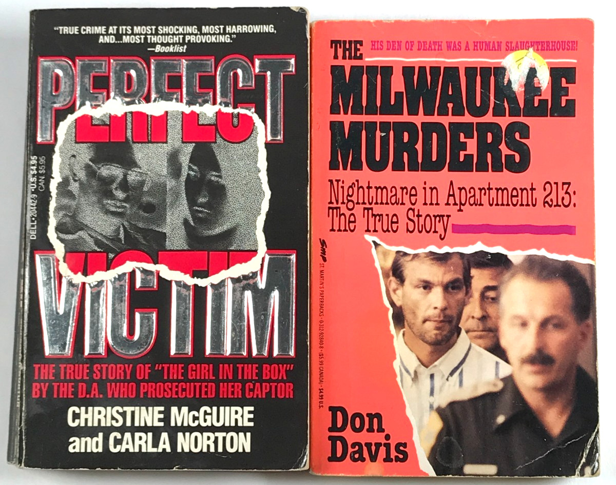 2 Vintage TRUE CRIME pbks. – DAHMER and THE GIRL IN THE BOX – 1990/91 – Readers