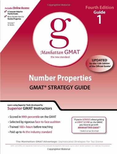 Number Properties GMAT Strategy – Paperback, by Manhattan GMAT – Very Good