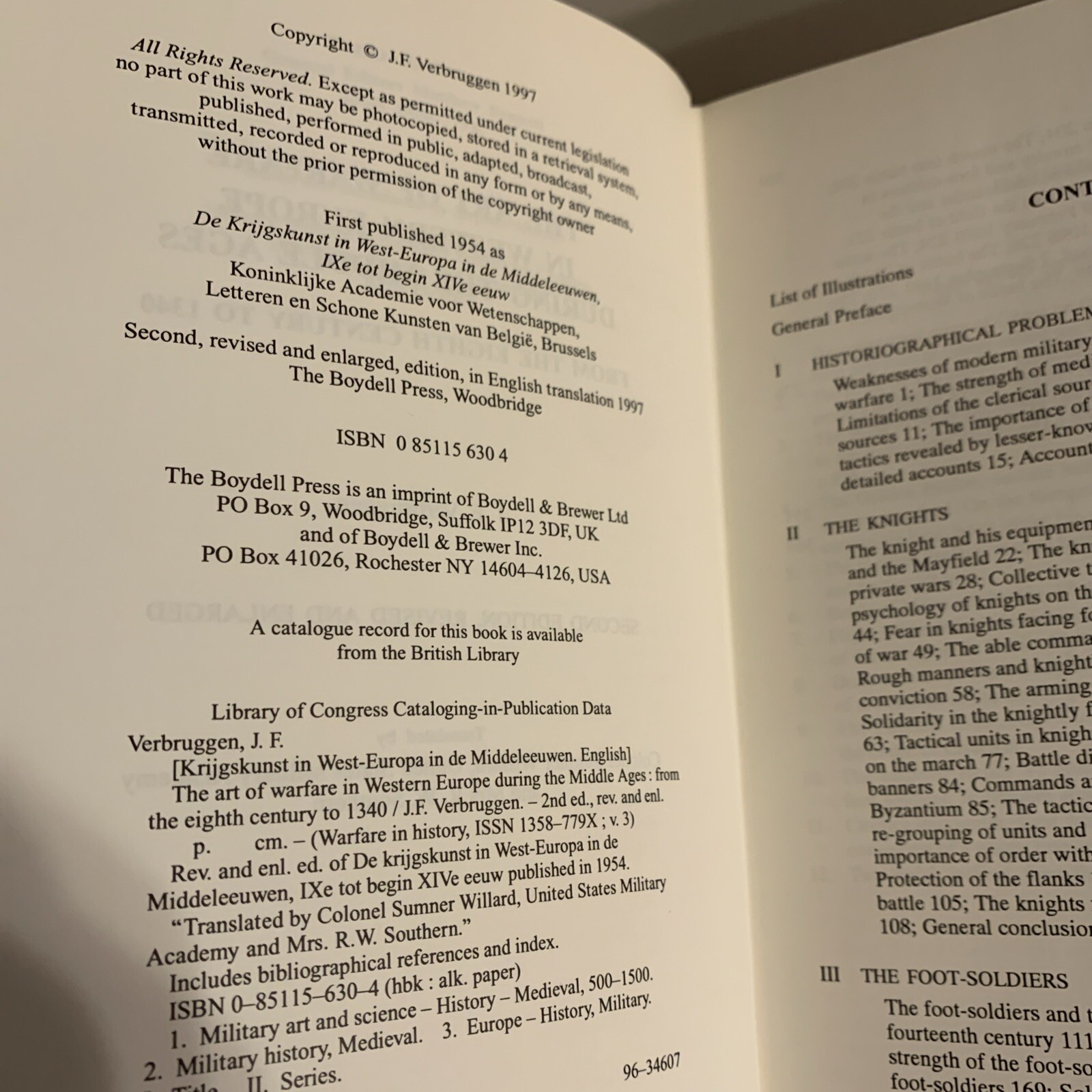 THE ART OF WARFARE IN WESTERN EUROPE DURING THE MIDDLE By J. F. Verbruggen
