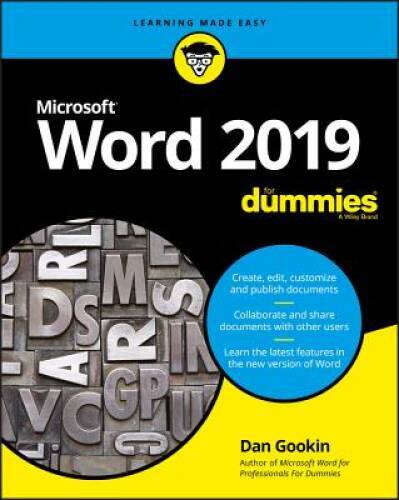 Word 2019 For Dummies – Paperback By Gookin, Dan – ACCEPTABLE
