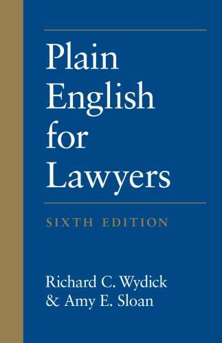 Plain English for Lawyers – Paperback By Richard C. Wydick – VERY GOOD