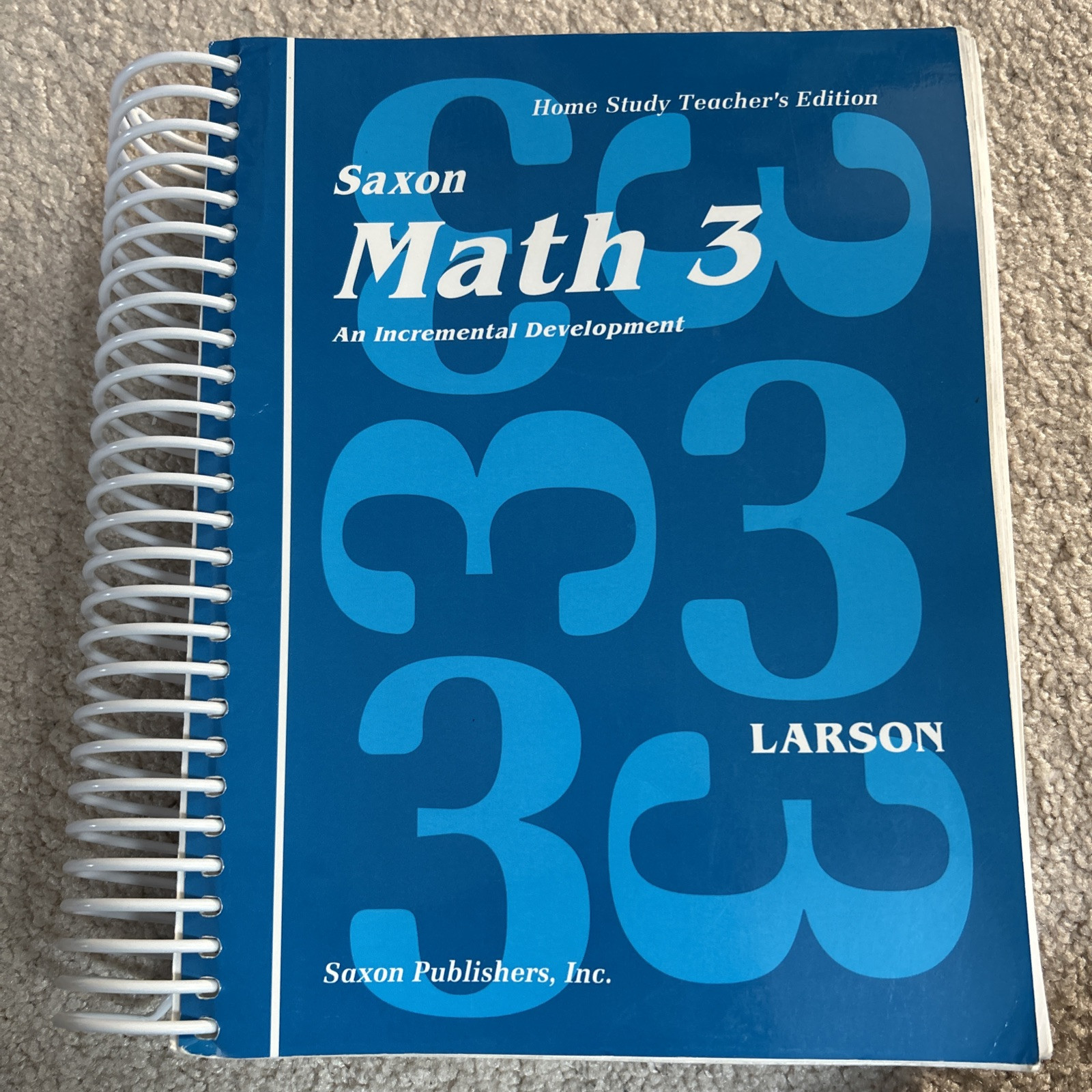 Math 3 Home Study by Nancy Larson (2001, Spiral, Reprint,Teacher’s edition)
