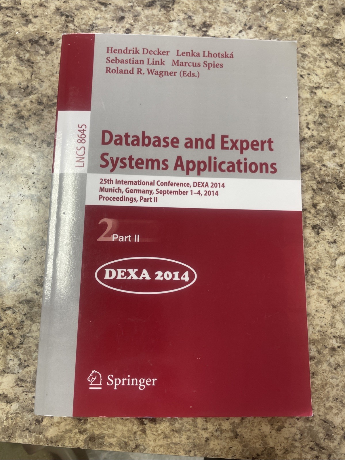 Database and Expert Systems Applications – 9783319100845 Like New!