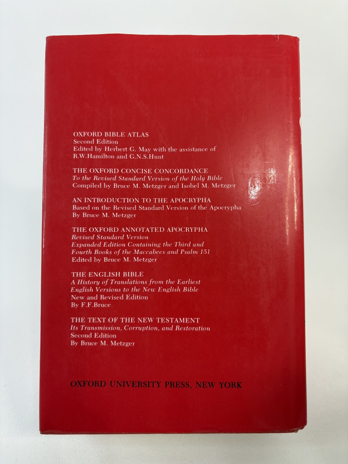 The New Oxford Annotated Bible with the Apocrypha RED CLOTH by Herbert Hardcover