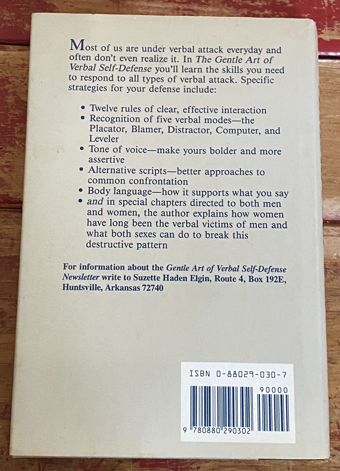 The Gentle Art of Verbal Self Defense by Suzette Haden Elgin 1993 HC DJ Barnes&N