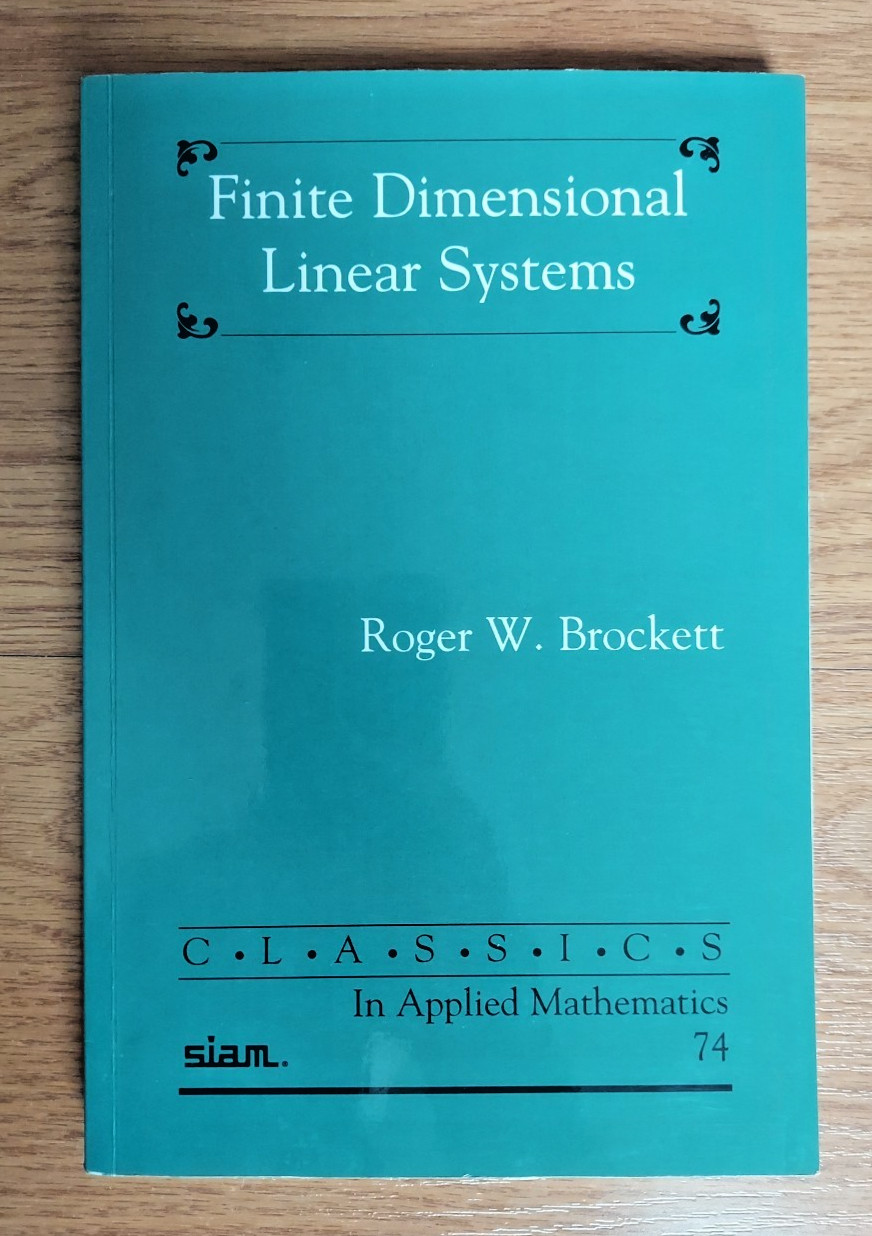 Finite Dimensional Linear Systems by Roger W. Brockett Like New Condition