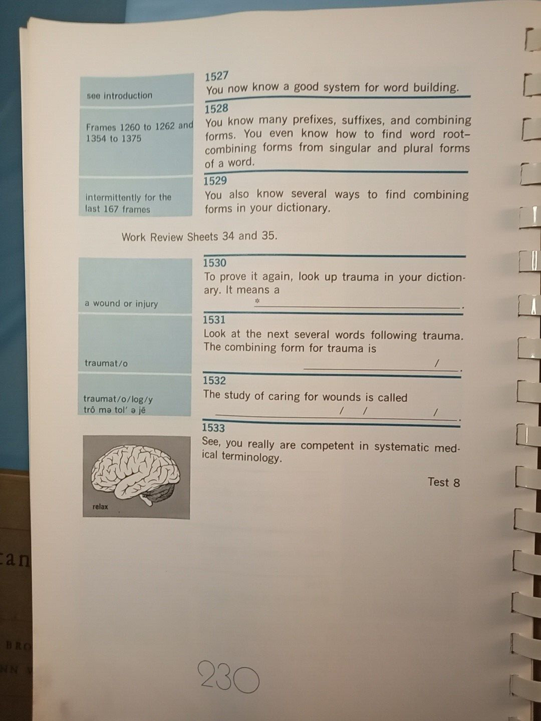 Medical Terminology 1981 Fourth Edition – Spiral Paperback – Smith and Davis