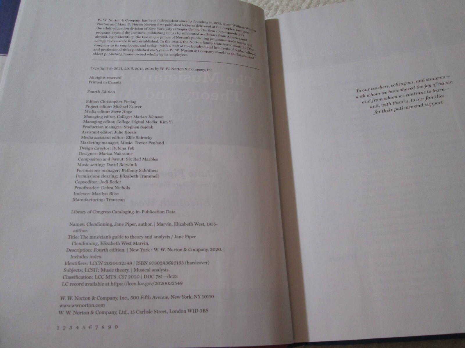 The Musician’s Guide to Theory and Analysis Fourth Edition 2021 by Clendinning