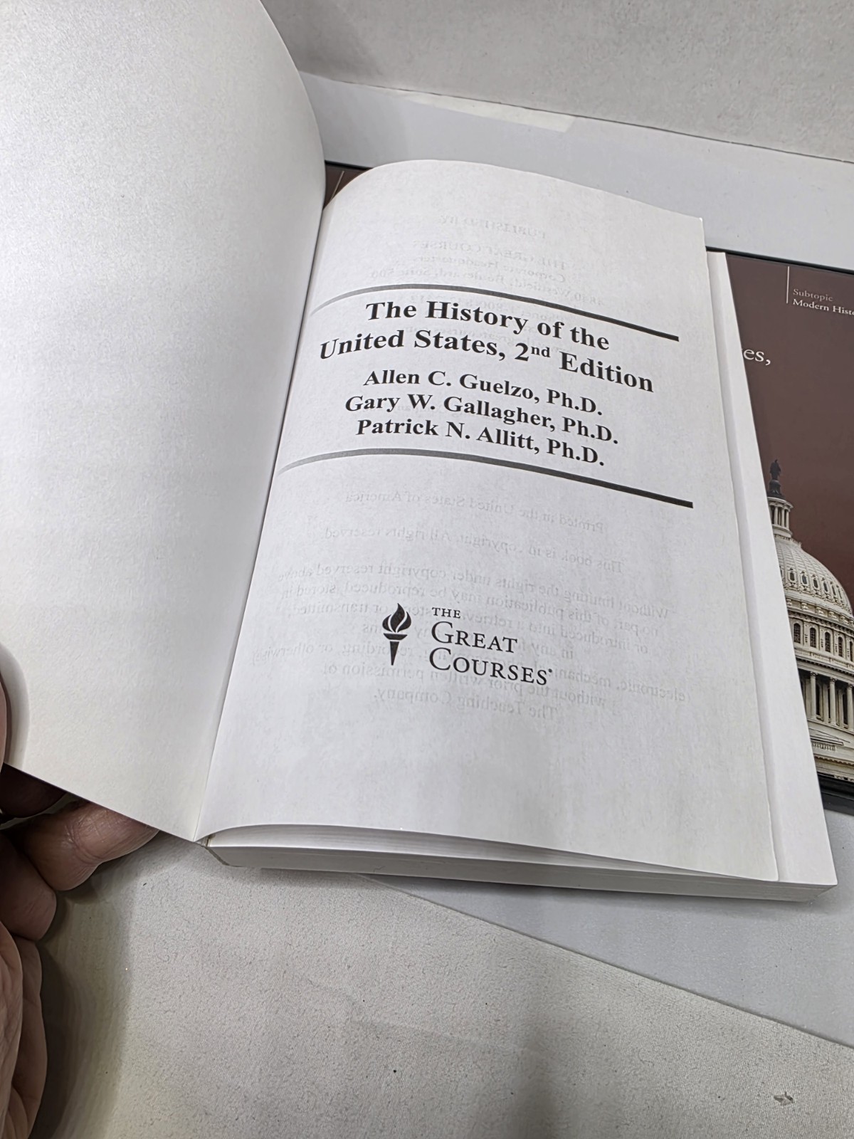 GREAT COURSES: HISTORY OF THE UNITED STATES 2nd EDITION GUIDEBOOK & DVD