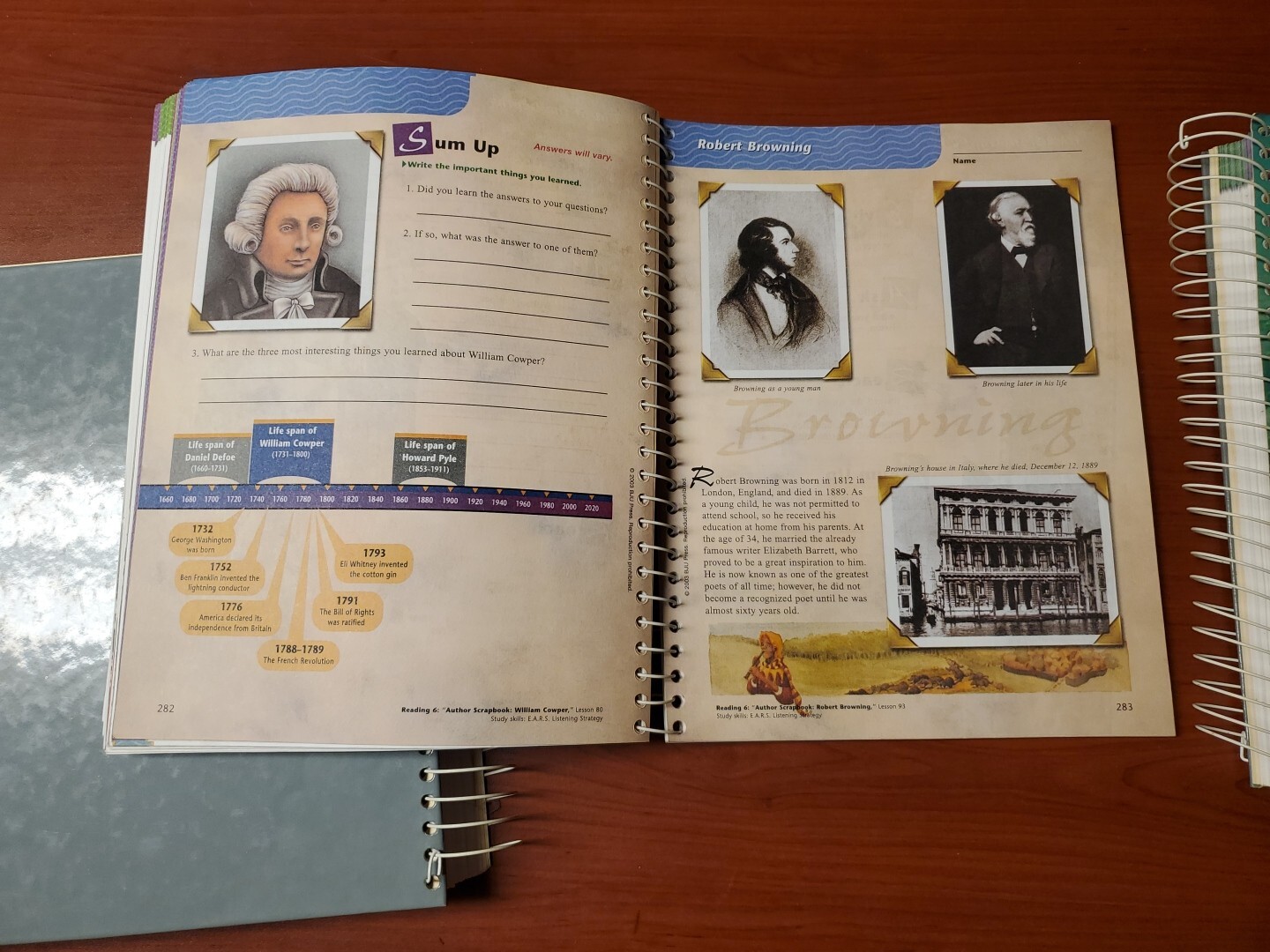 BJU Reading 6: As Full As The World-Worktext Answer Key & Teacher Ed. 1 And 2
