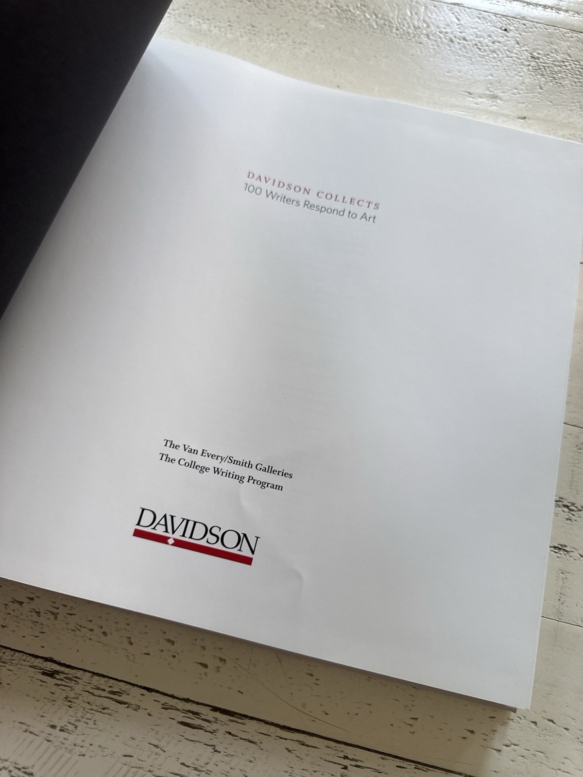 Davidson Collects 100 Writers Respond to Art 2012 HC Art Essays Book