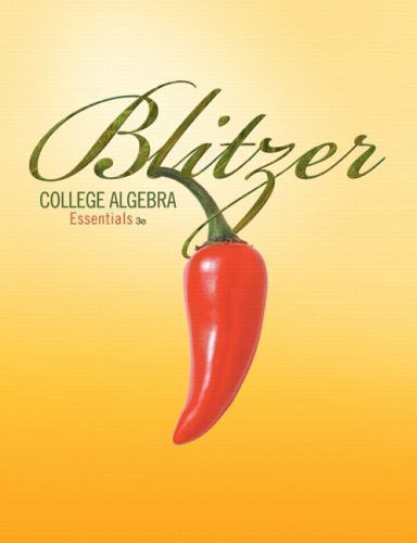 College Algebra Essentials – hardcover, 9780321577818, Robert F Blitzer