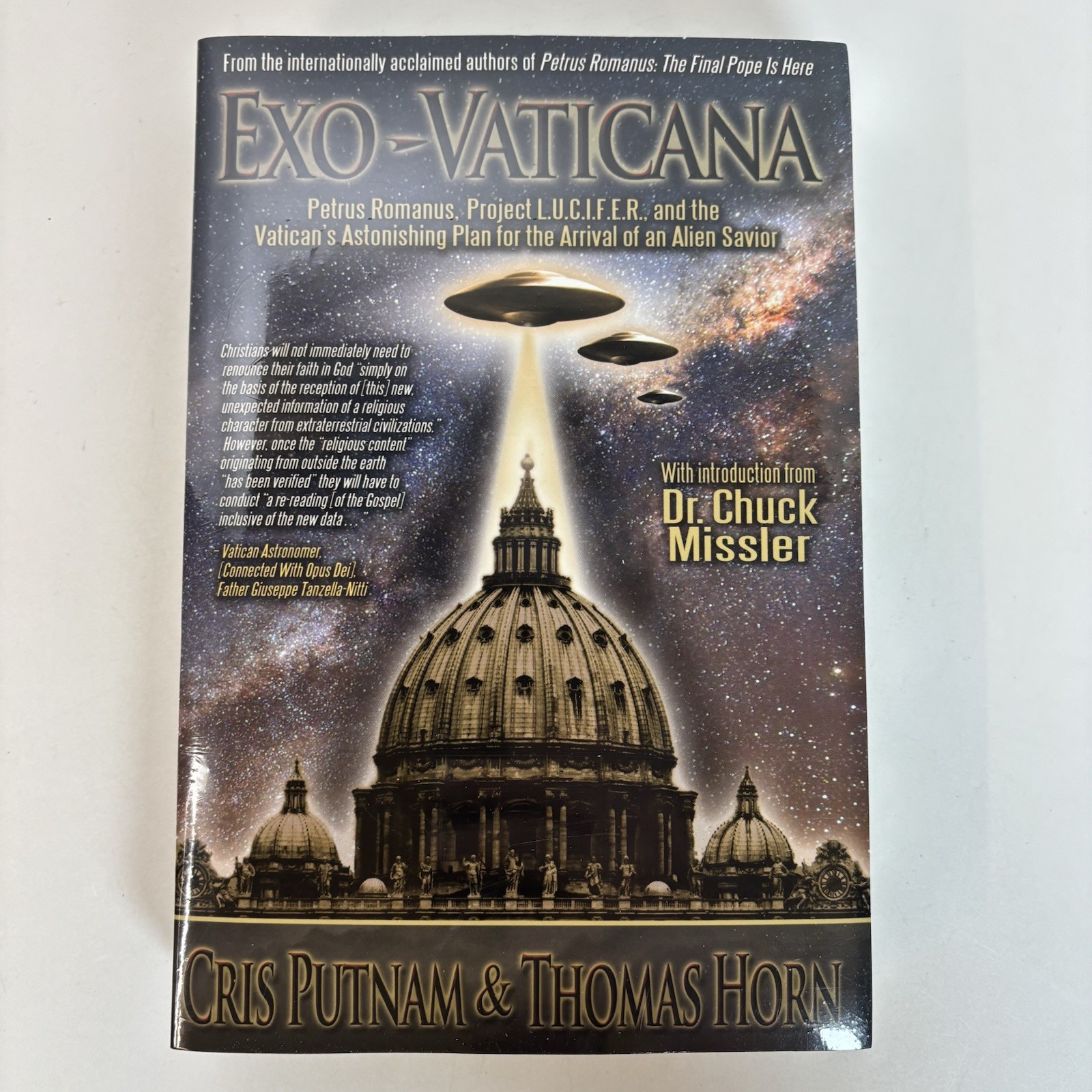Exo-Vaticana Book Cris Putnam Thomas Horn TPB NEW SEALED UFO Vatican Lucifer 1V