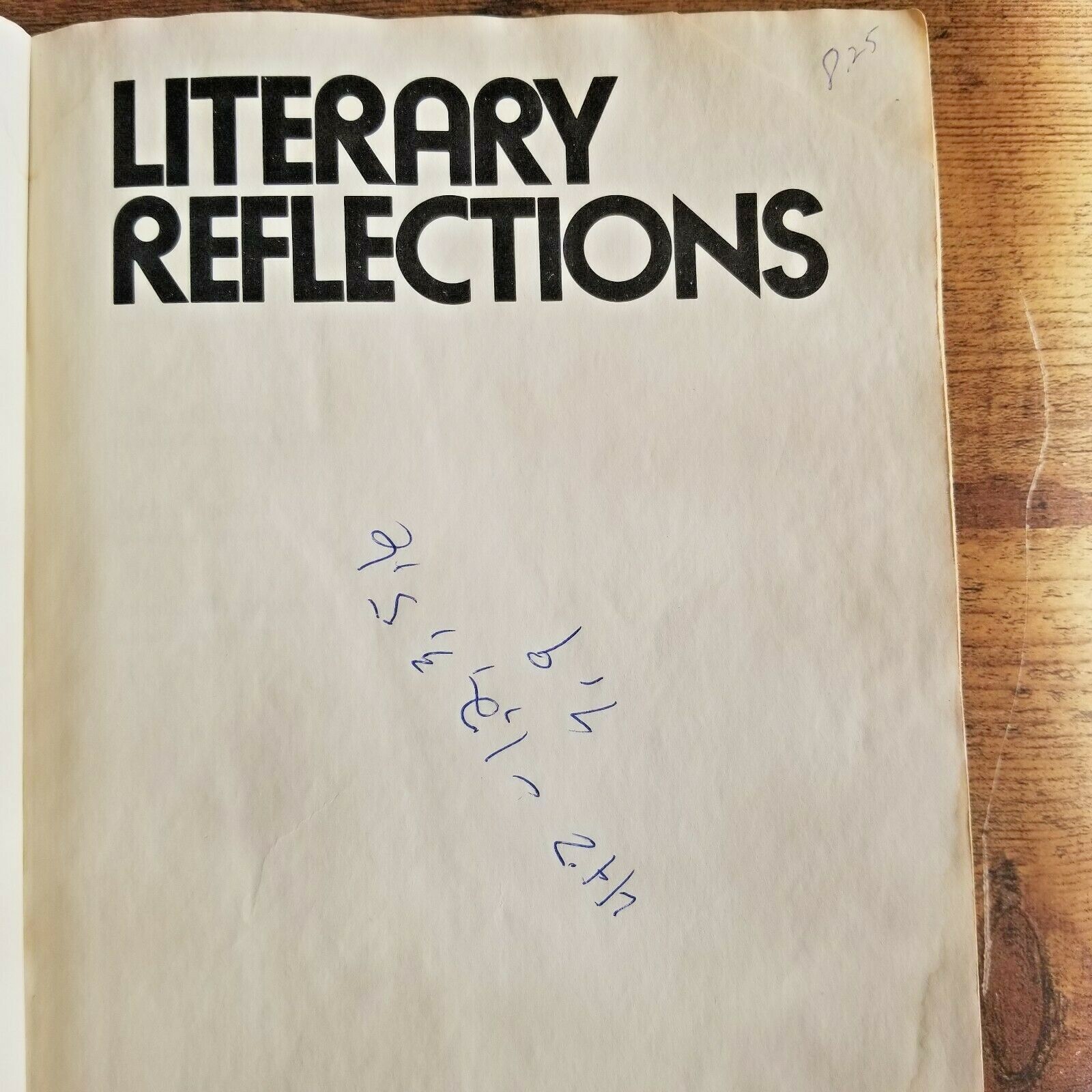 LITERARY REFLECTIONS Book~William R Elkins Jack L Kendall John Willingham (1976)