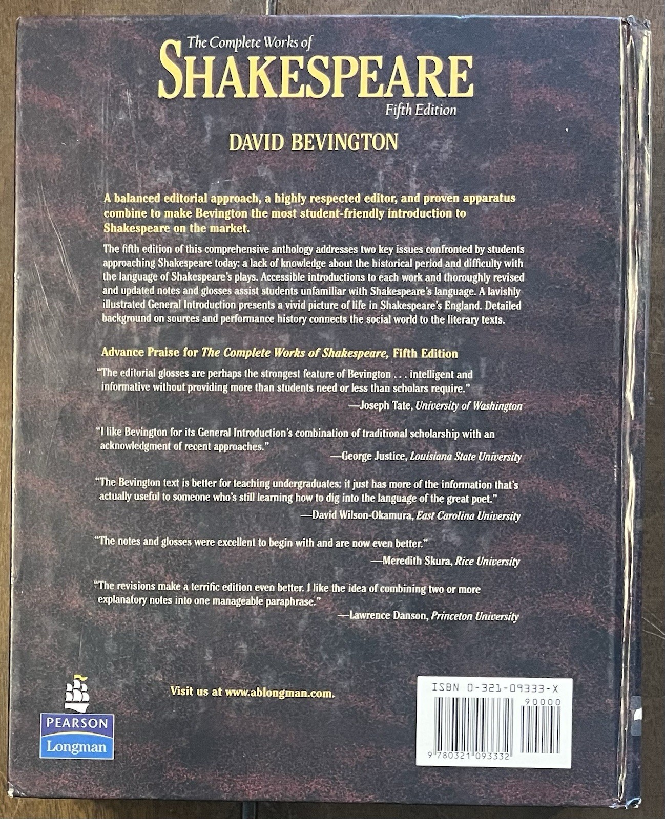 The Complete Works of Shakespeare 5th Ed. – David Bevington, William Shakespeare