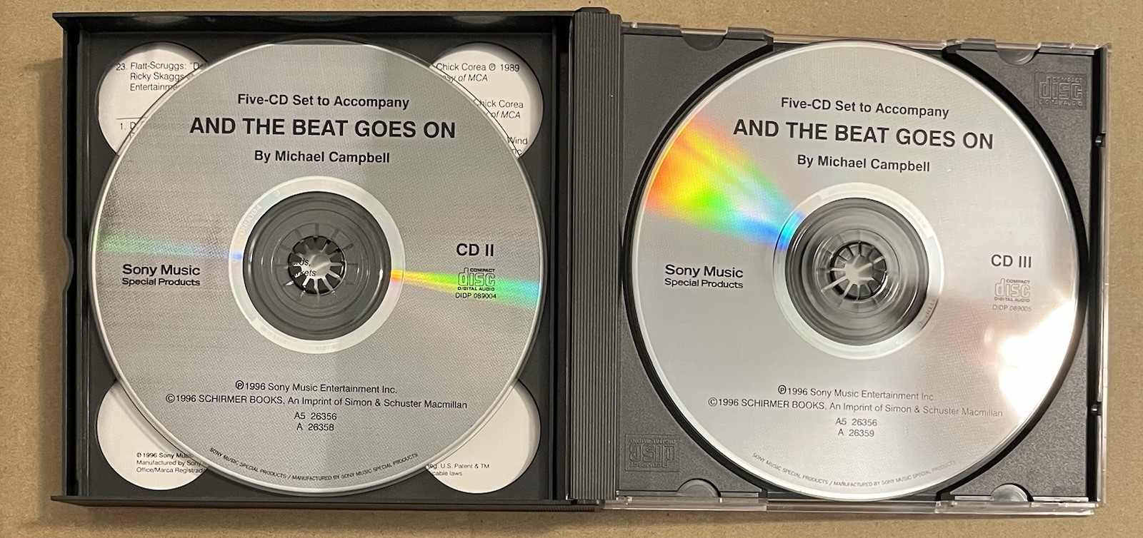 AND THE BEAT GOES ON – CD ACCOMPANIMENT DISCS I-3, 3 DISC AUDIO CD SET,
