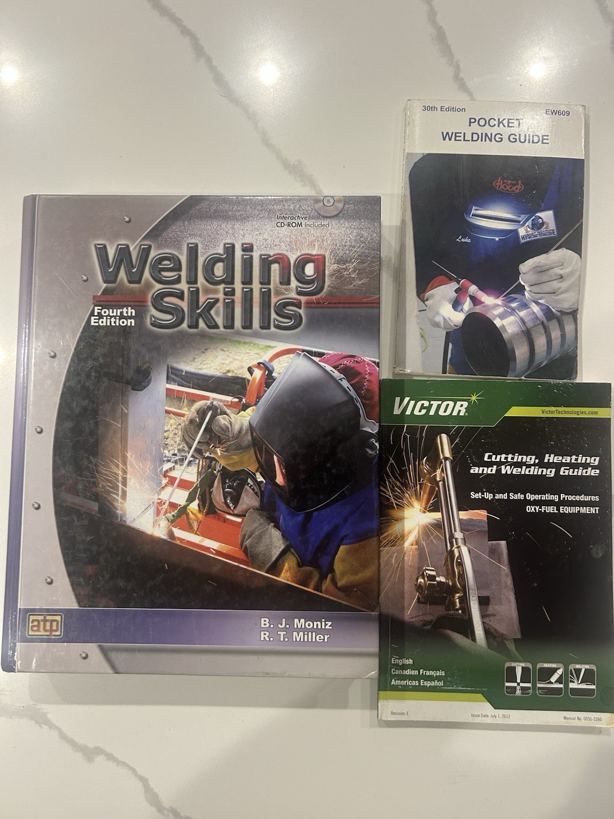 Welding Skills 4th Ed Textbook Moniz Miller Pocket Guide Victor Oxy-Fuel Lot