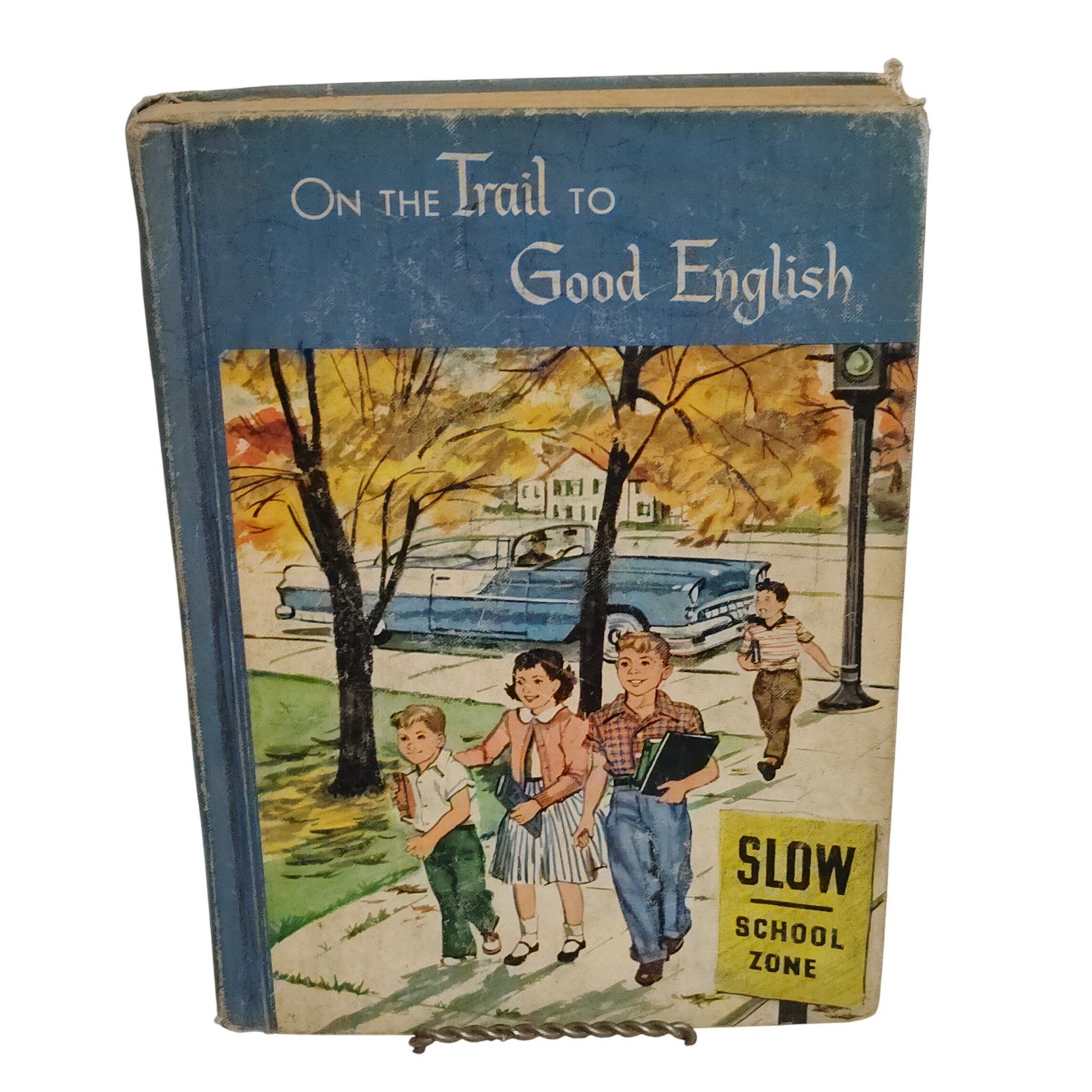On the Trail to Good English Textbook 1958 Laidlaw Brothers Vintage School Book