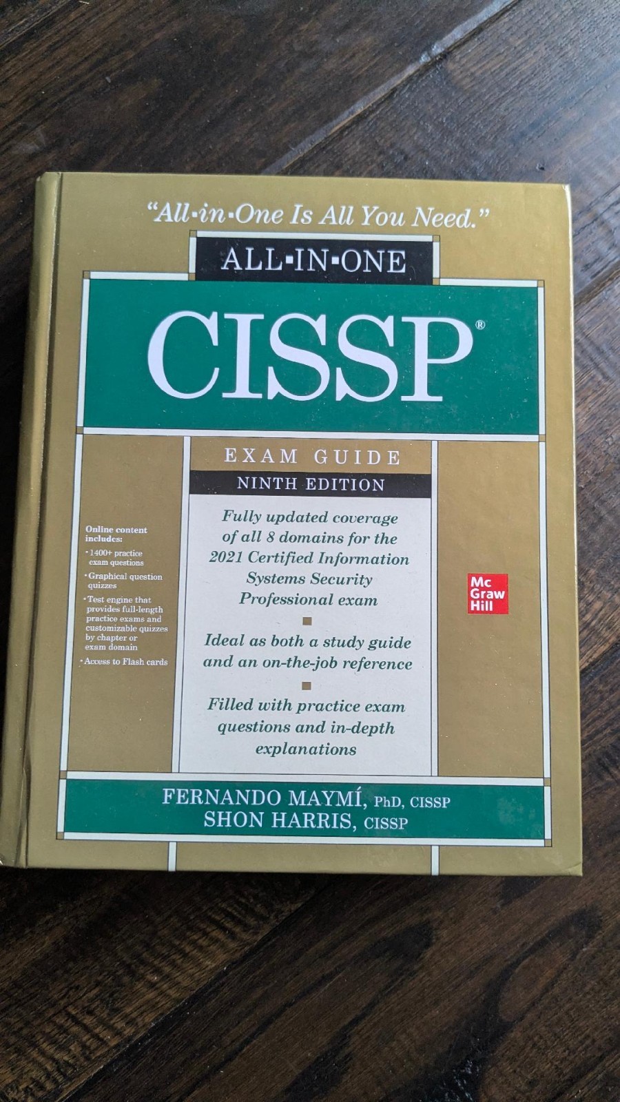 CISSP All-In-One Exam Guide, Ninth Edition by Maymi & Harris GOOD Hardcover