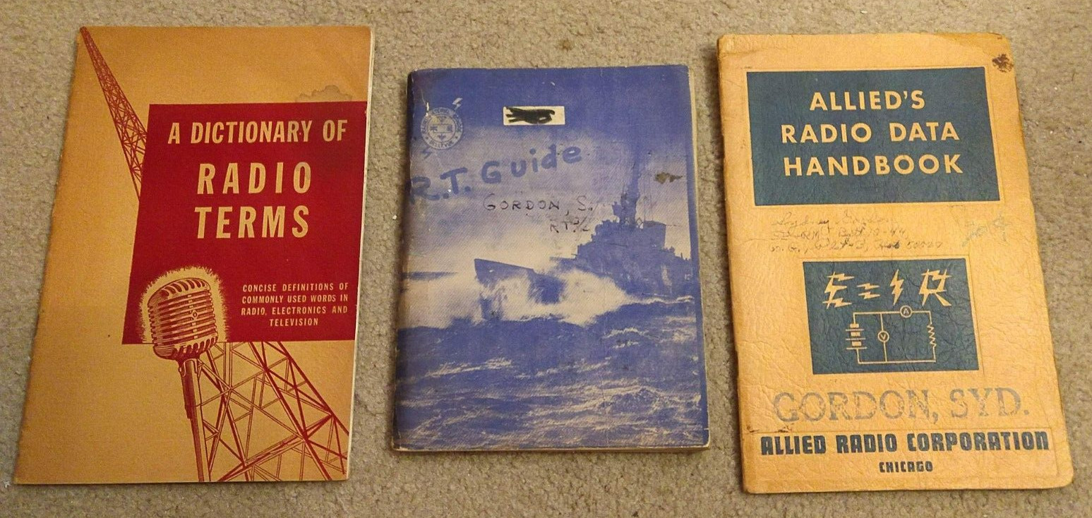 Lot of 3 WWII RADIO BOOKS – see description for details