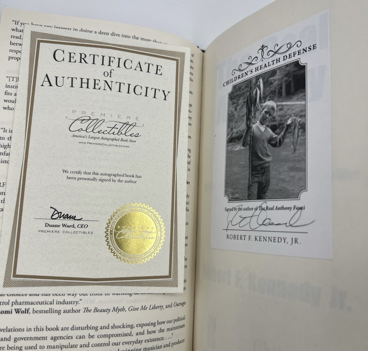 The Real Anthony Fauci Robert F Kennedy Jr RFK JR SIGNED With COA 🇺🇸