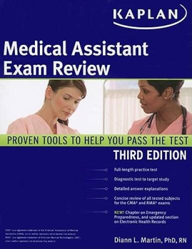 Kaplan Medical Assistant Exam Review – Paperback – GOOD