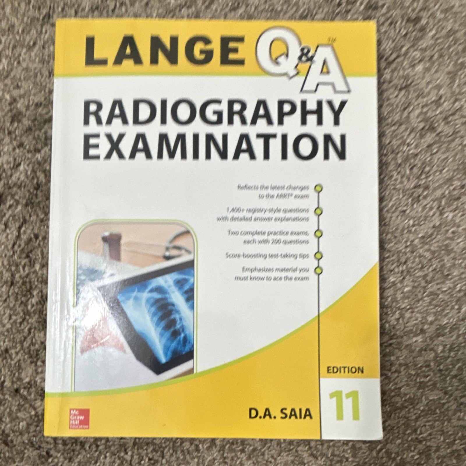 LANGE Q&a Radiography Examination, 11th Edition by D. A. Saia (2017, Paperback)