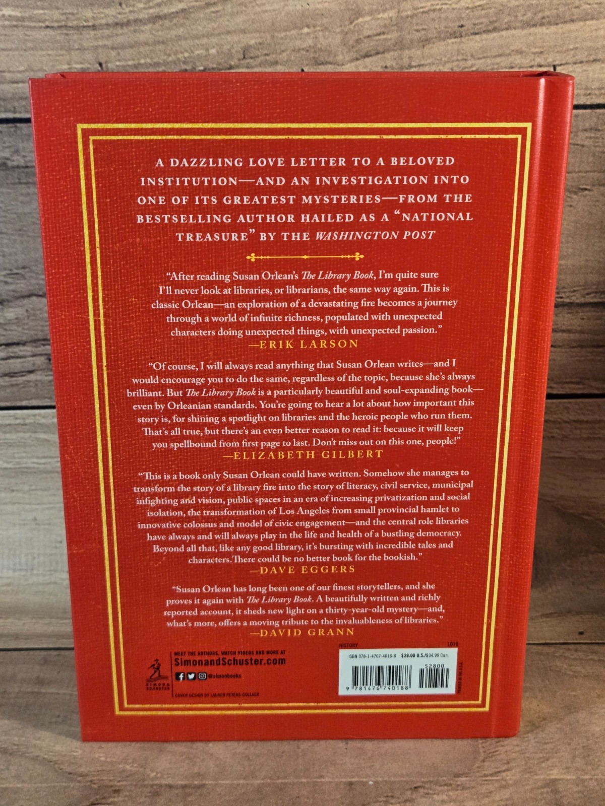 The Library Book – Hardcover By Orlean, Susan – VERY GOOD