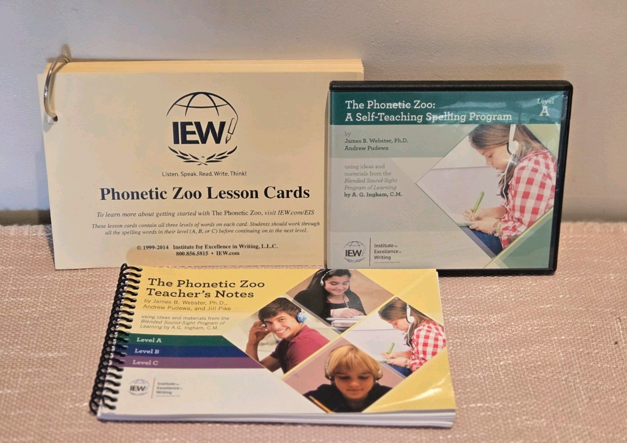 IEW Phonetic Zoo Spelling: Self-Teaching Spelling Program Level A 3PC SET [NEW]