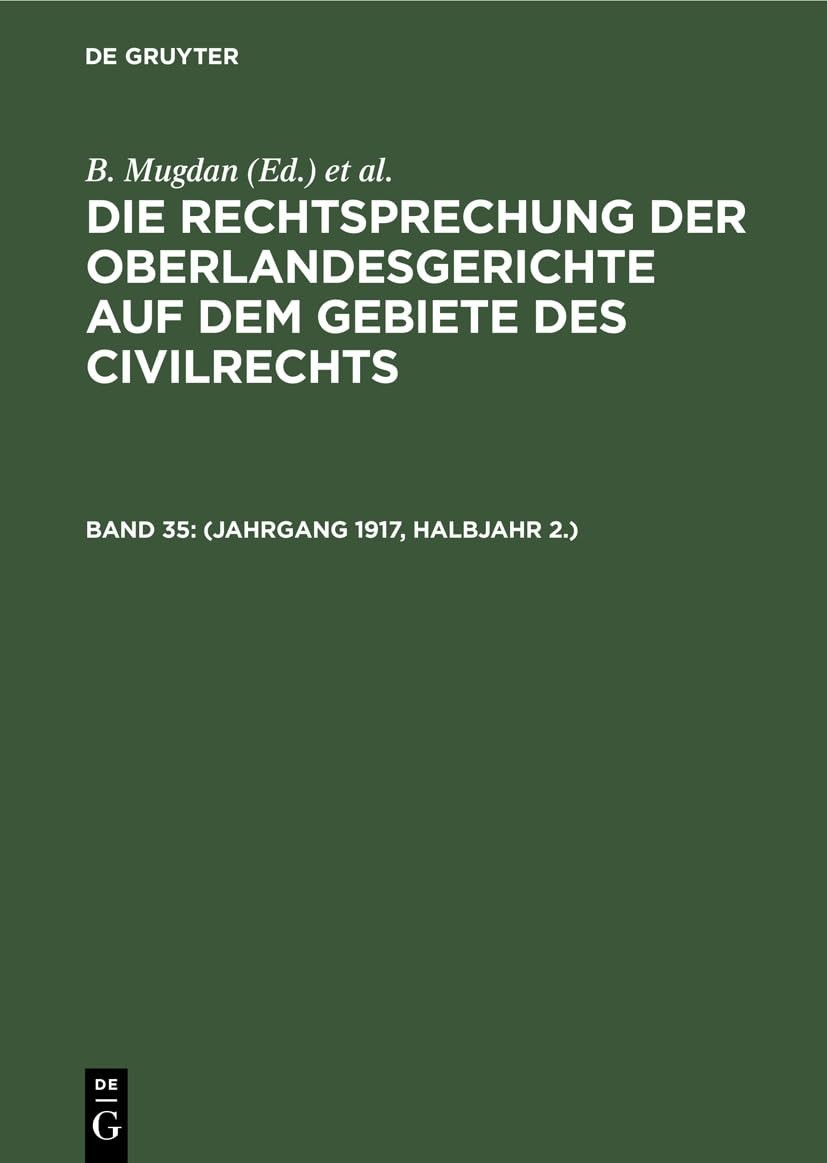 (Jahrgang 1917, Halbjahr 2.) (Hardback)