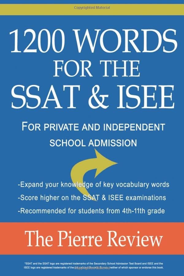 1200 Words for the SSAT ISEE: For Private and Independent Schoo – VERY GOOD