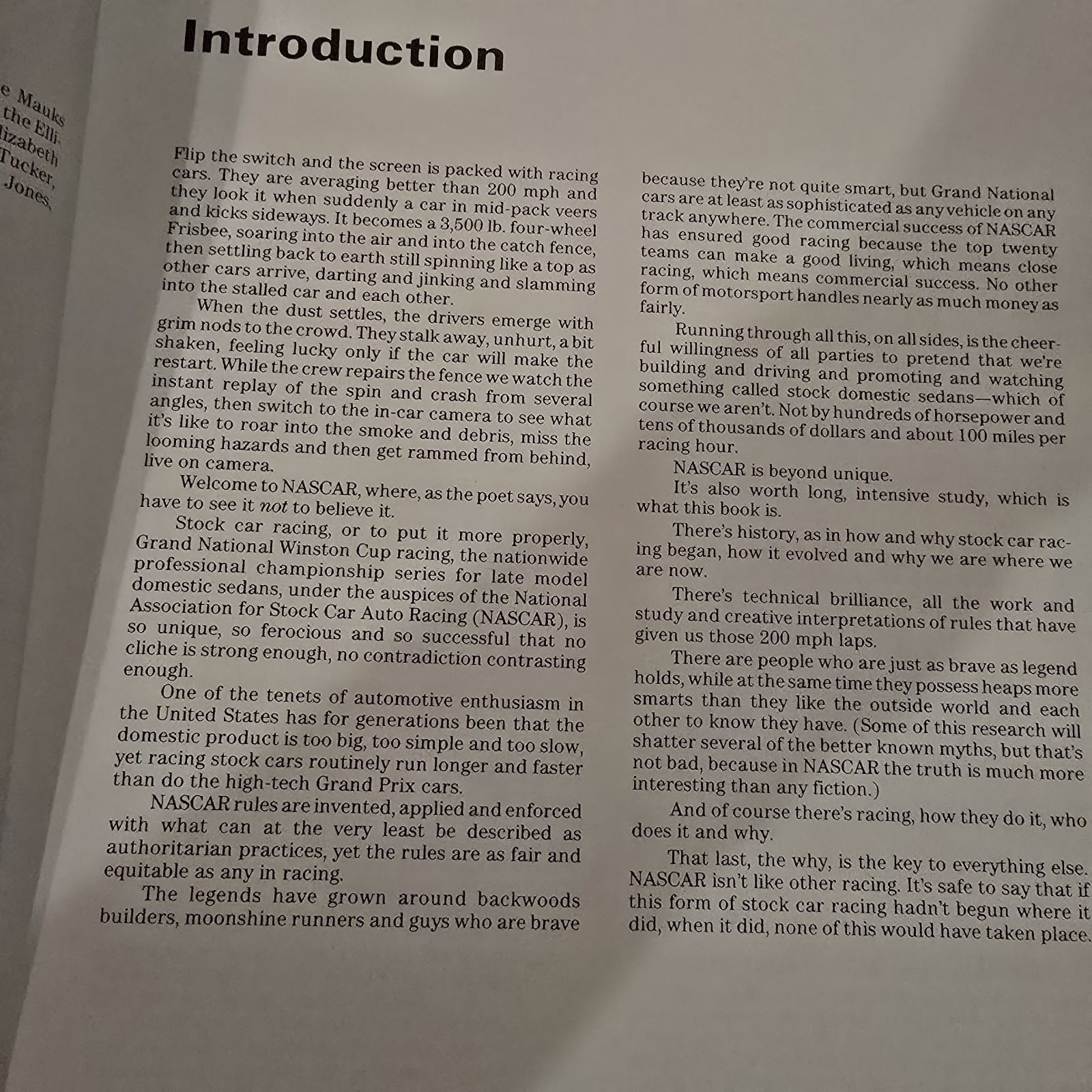 1988: Stock Car Racers : The History and Folklore of NASCAR’s Premier Series