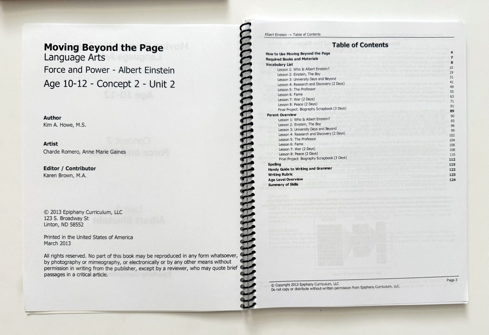Moving Beyond the Page 10-12 Concept 2, Unit 2 Albert Einstein, Force & Motion