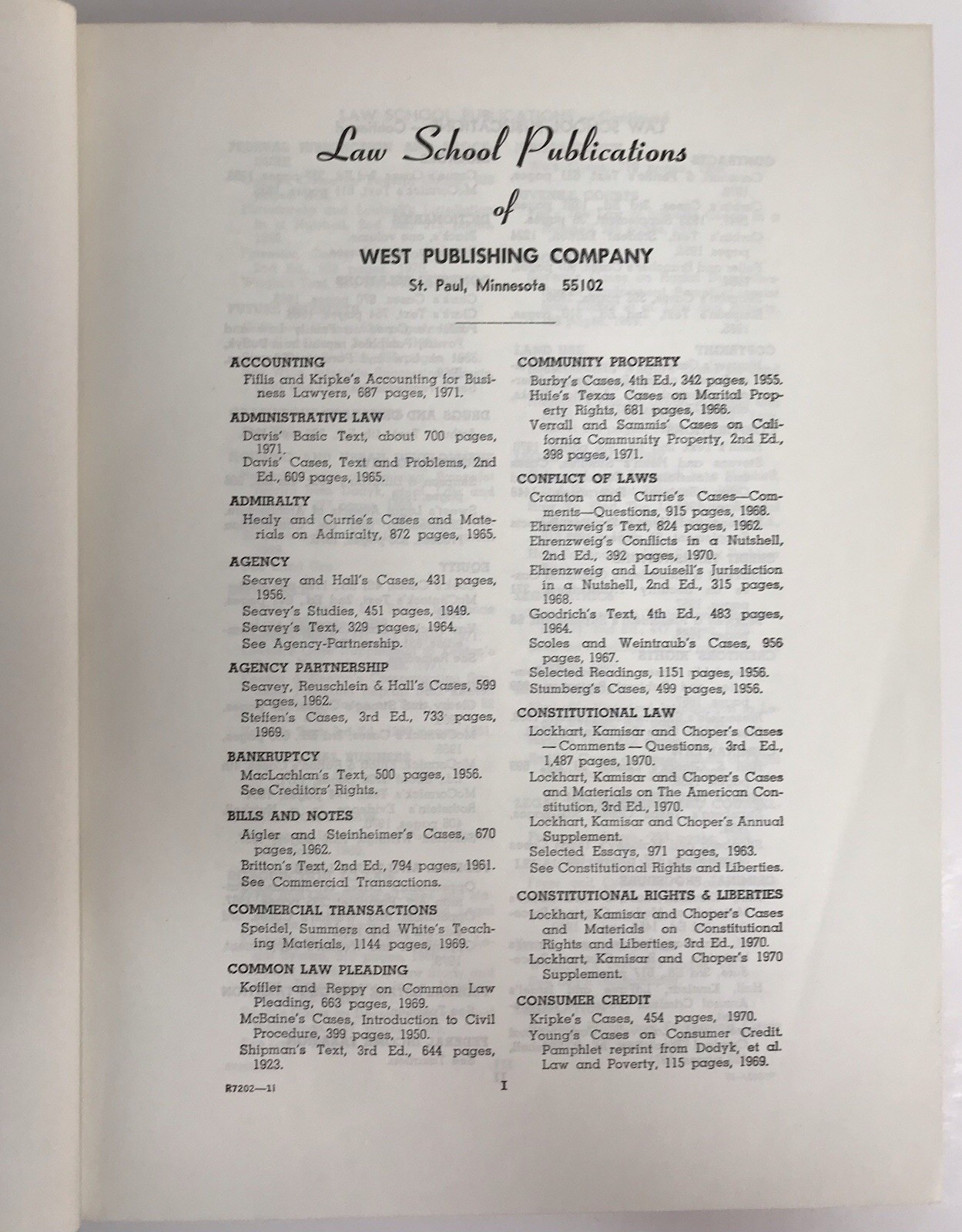 The Law of Torts Hornbook by William Prosser 4th Edition West Publishing Co.