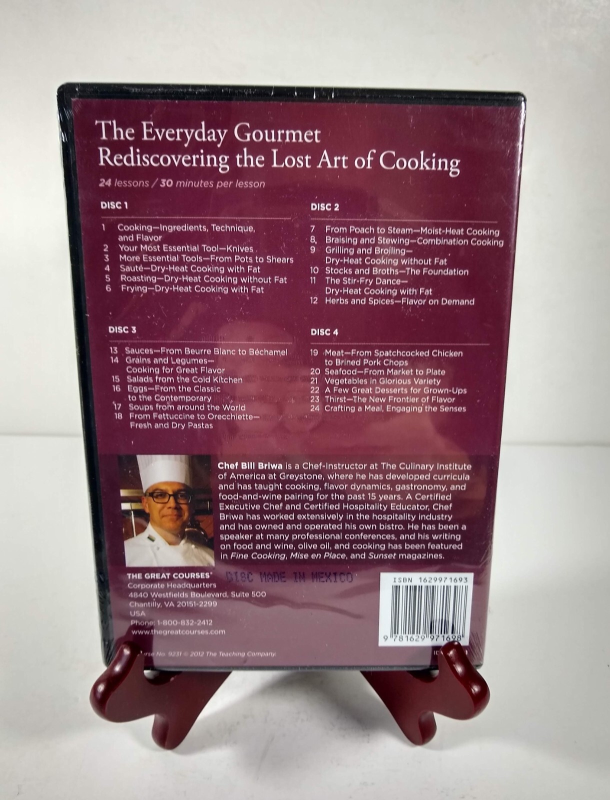 Great Courses Everday Gourmet Rediscovering the Lost Art of Cooking DVDs + Book