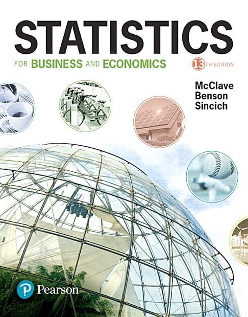 Statistics for Business and Economics, Sincich, Terry