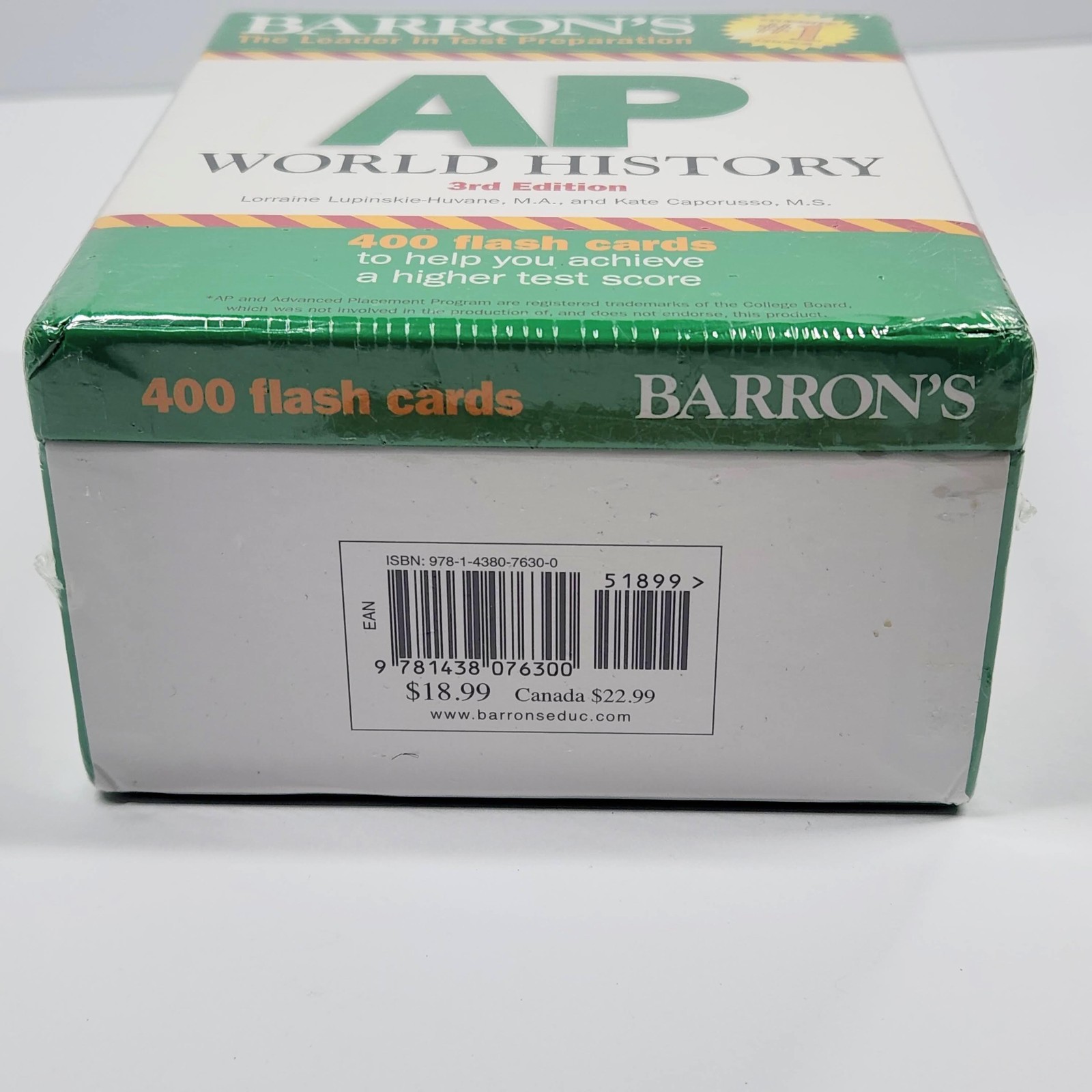 Barron’s AP World History 3rd Edition 400 Flash Cards Test Prep Study Aid NEW