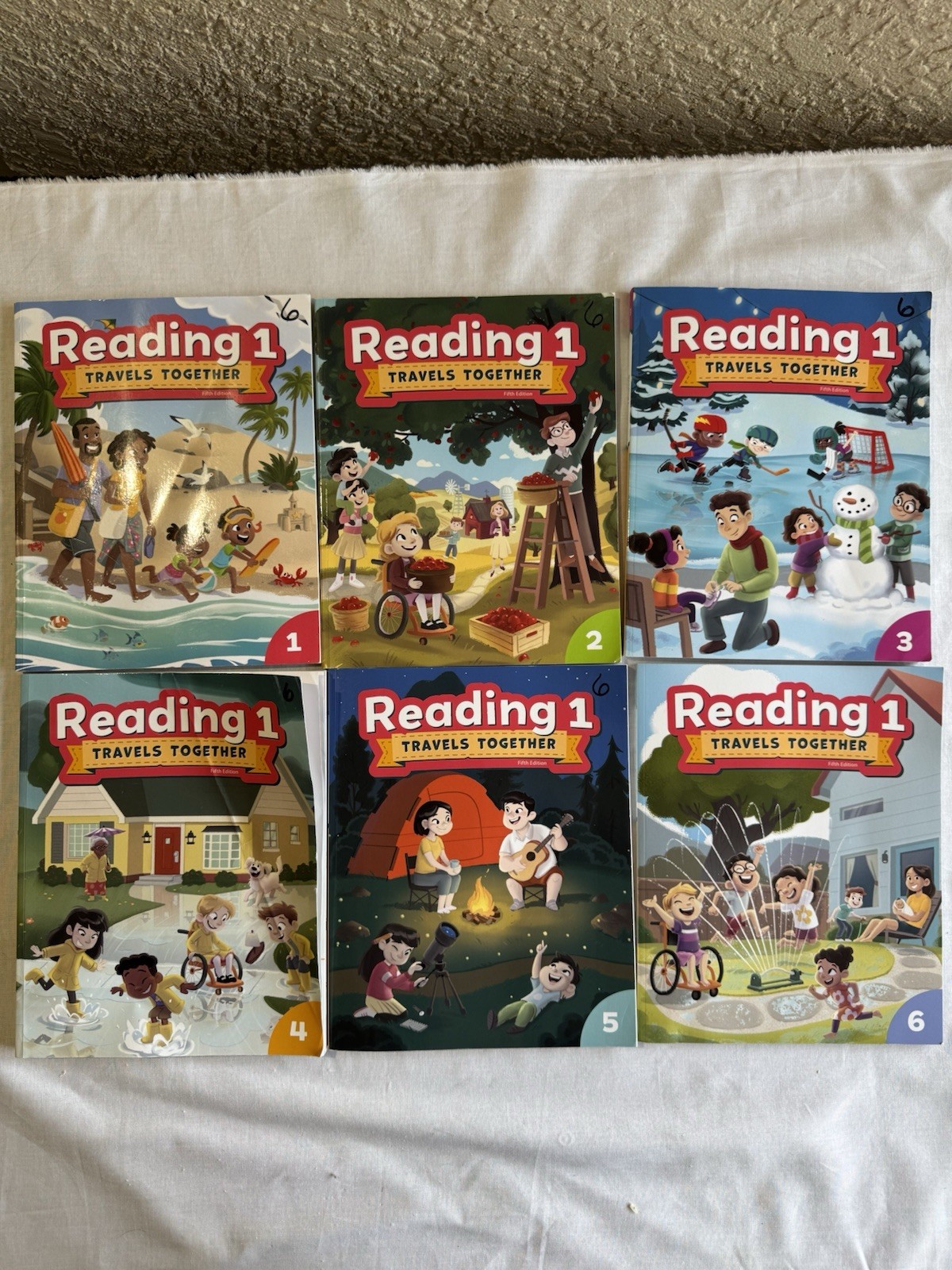 BJU Press Reading 1 Travels Together Textbook Set Fifth Edition Volumes 1-6
