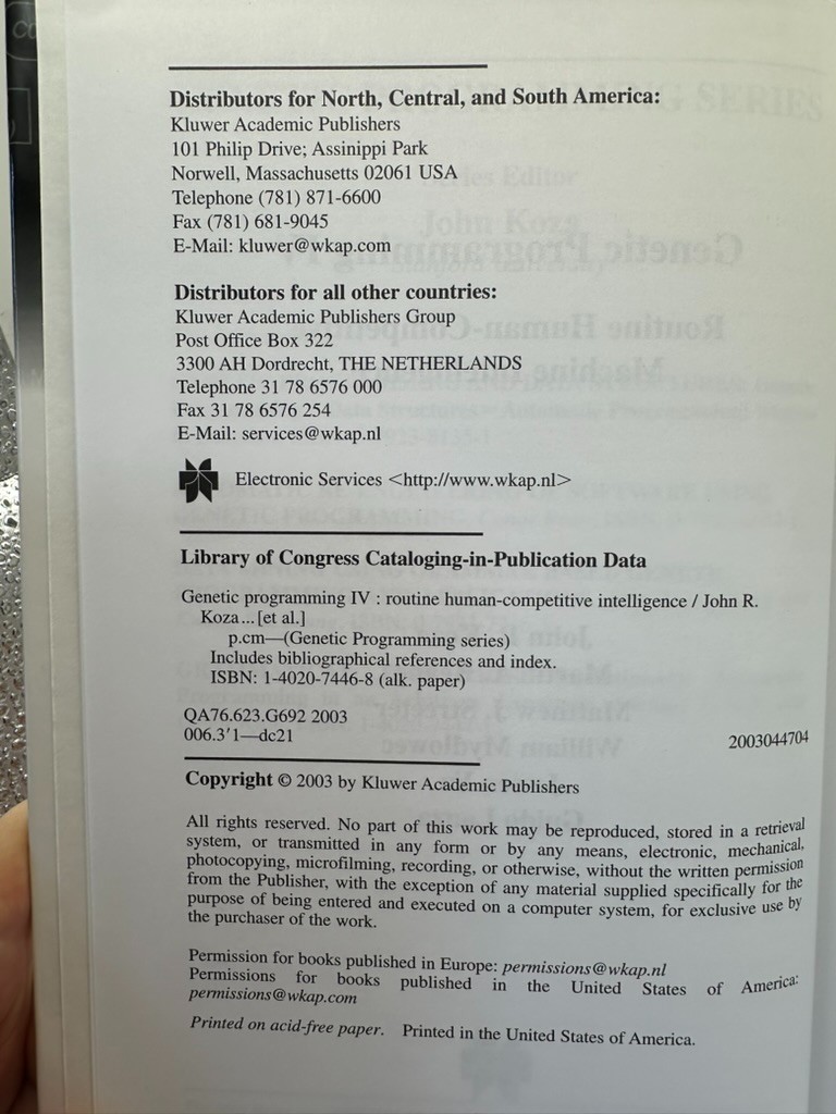 Genetic Programming Ser.: Genetic Programming IV : Routine Human-Competitive…