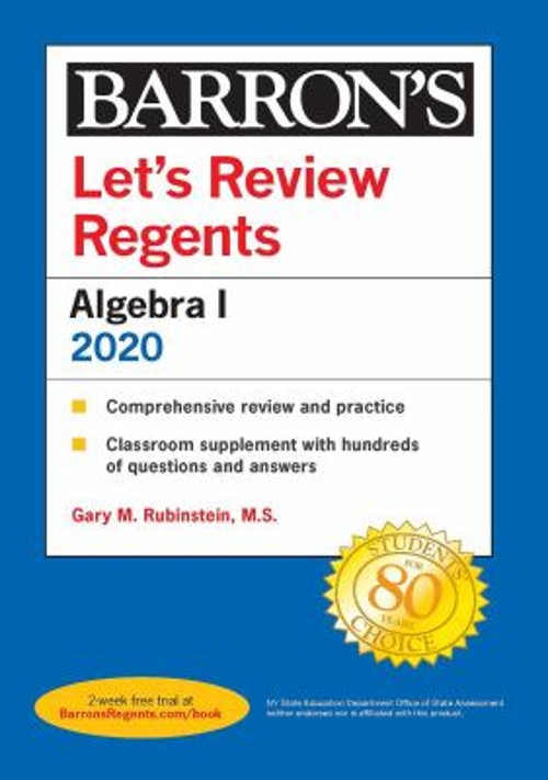 Let’s Review Regents: Algebra I 2020 Paperback Gary M. Rubinstein
