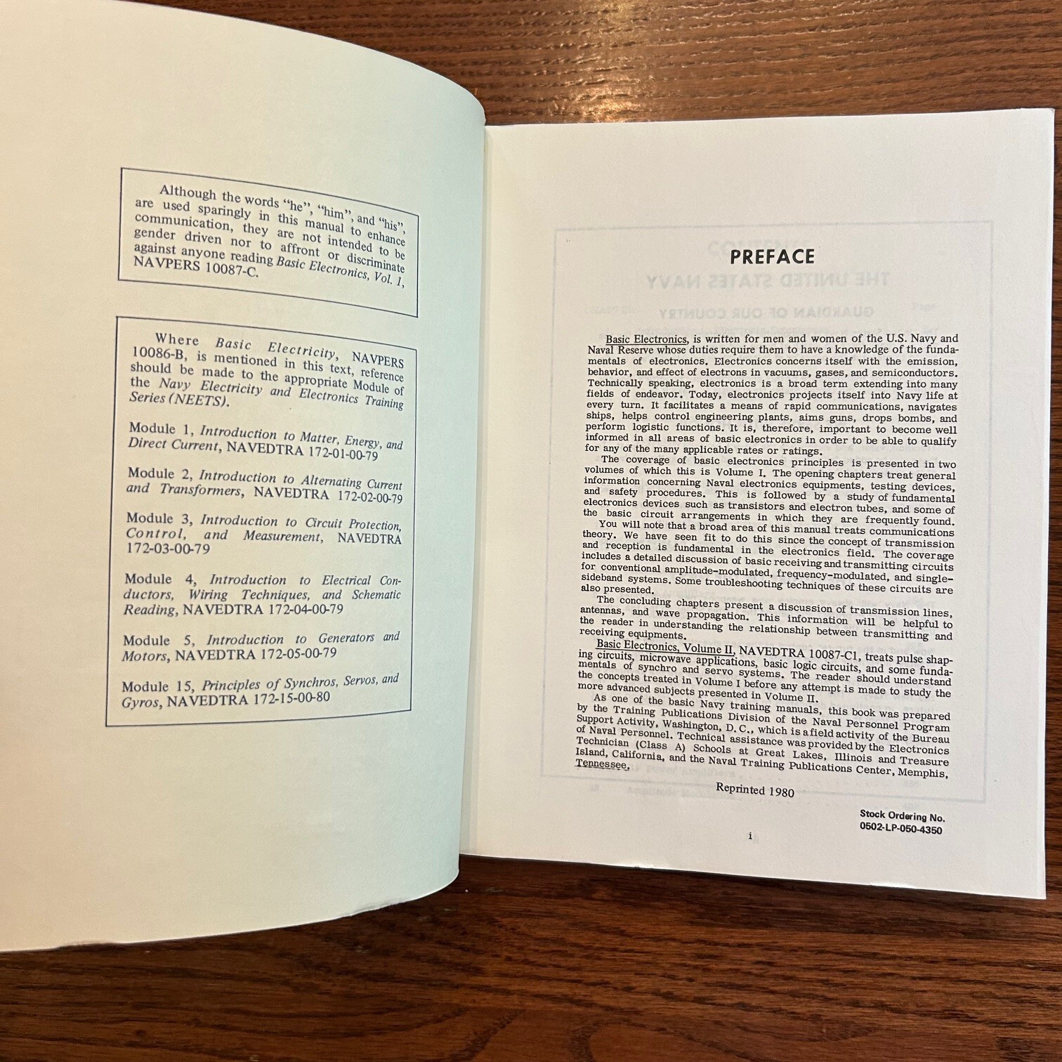 Basic Electronics vol 1 and 2 Bureau of naval rate training manual 1979 & 1980