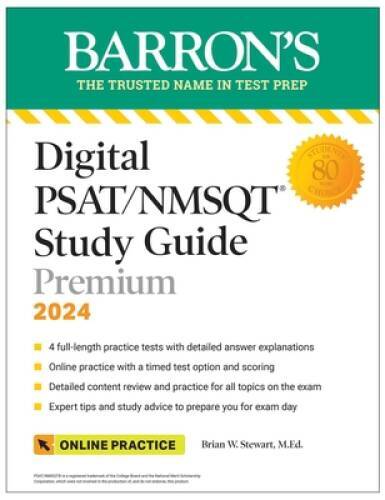 Digital PSATNMSQT Study Guide Premium, 2024: 4 Practice Tests Comprehe – GOOD