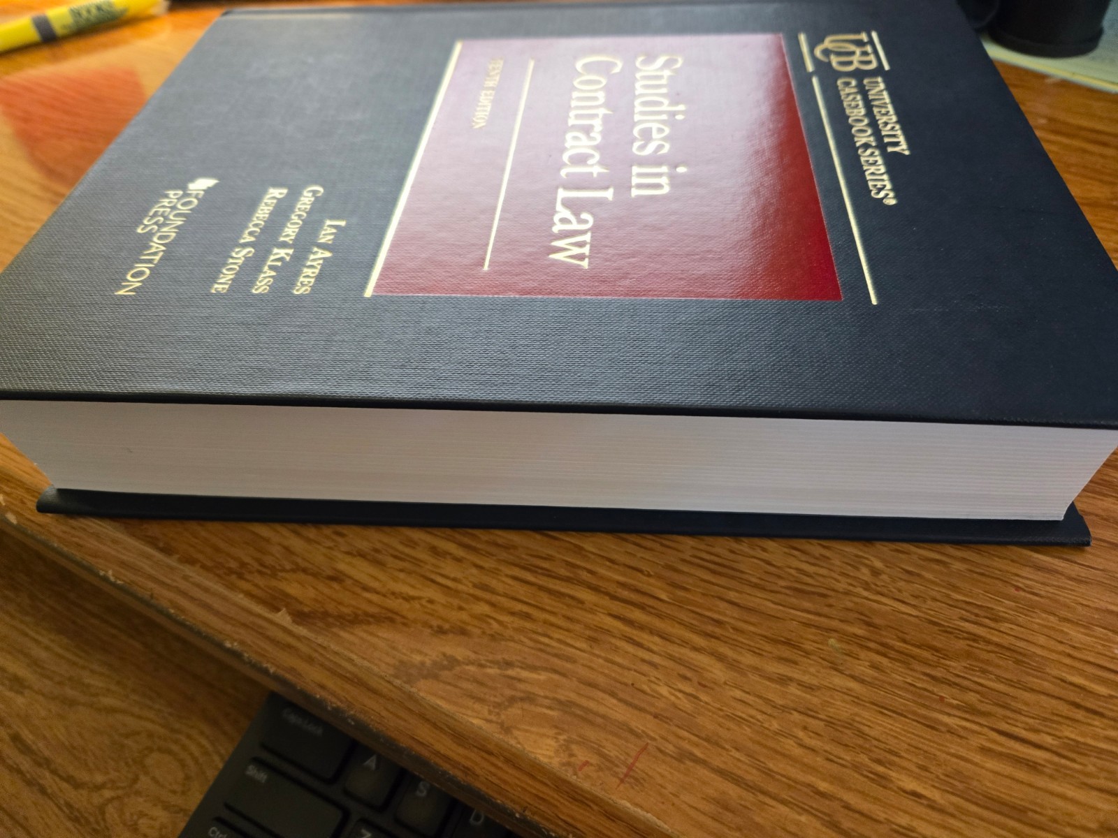 Studies in Contract Law 10th Edit – Hardcover, by Ayres Ian; Klass -Like New